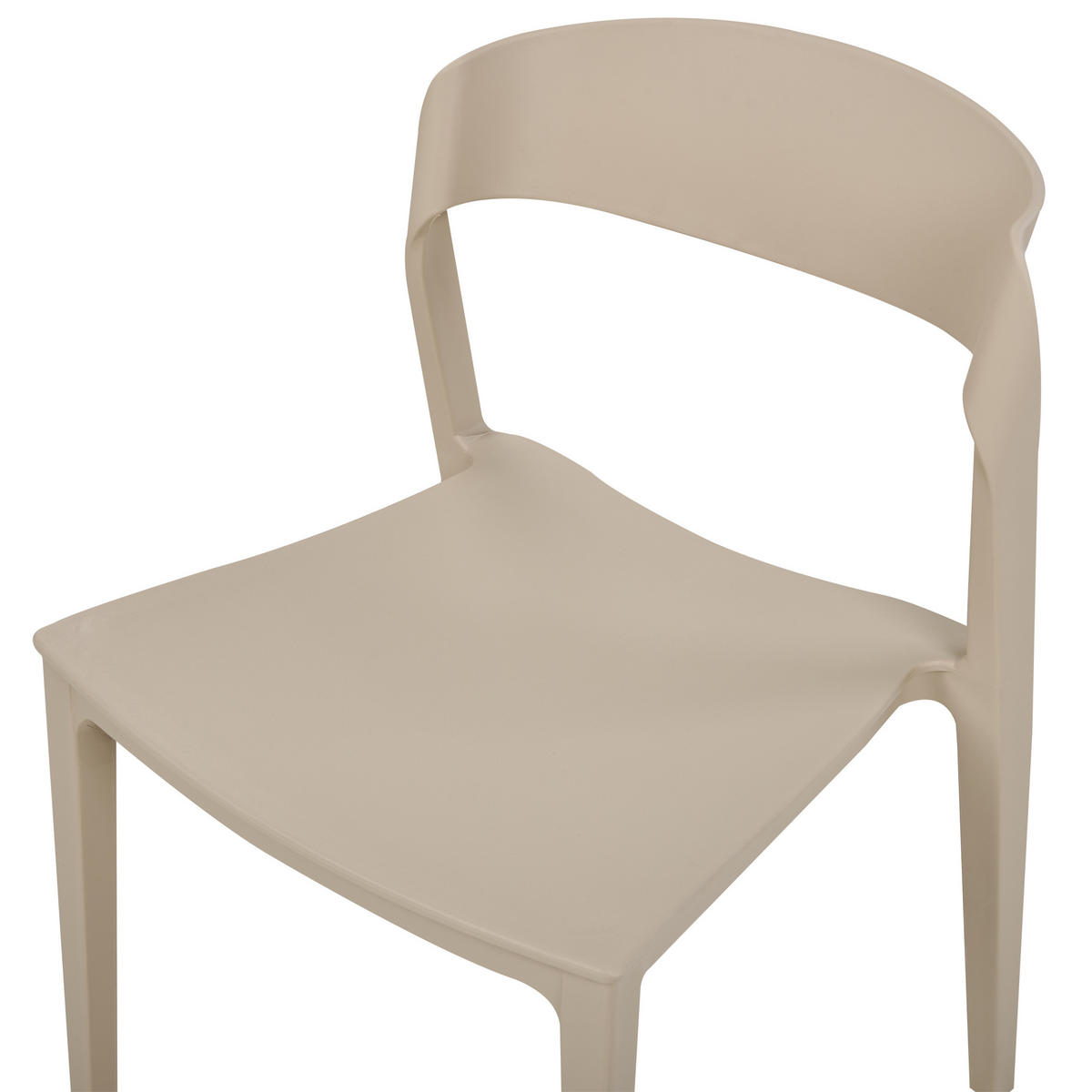 ESSZIMMERSTUHL 2er-Set Kunststoff Beige Somers - Beige, Kunststoff (48/77/51cm) - Beliani