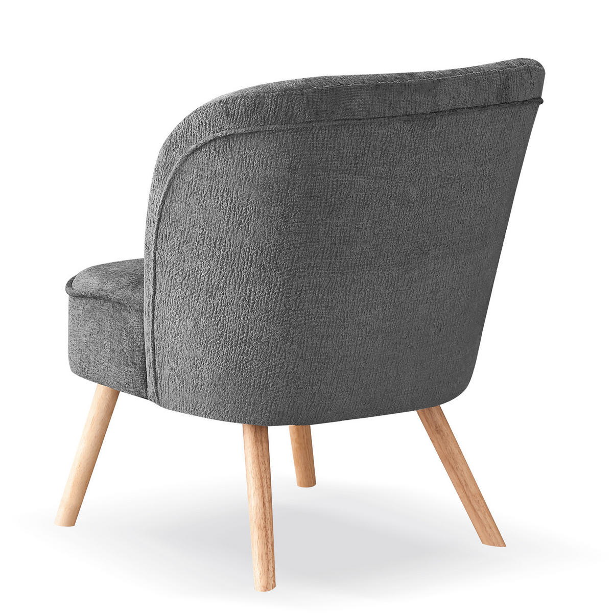 SESSEL YOYO Anthrazit - Anthrazit, Eichenholz/Textil (63/80/70cm) - B&D Home