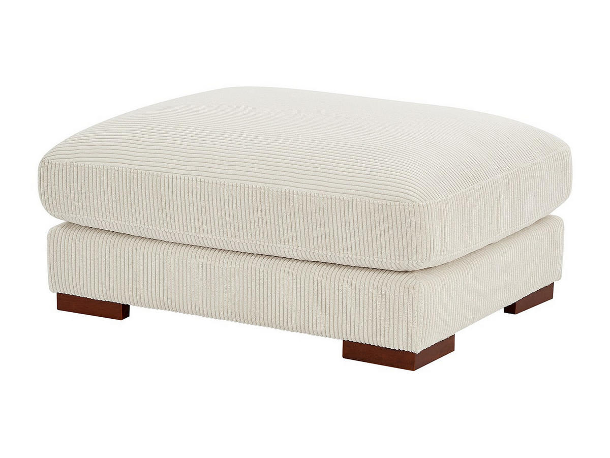 SITZHOCKER - 1 Person - samt - beige Sperone - Beige, Holz/Textil (102/47/77cm) - Vente-Unique