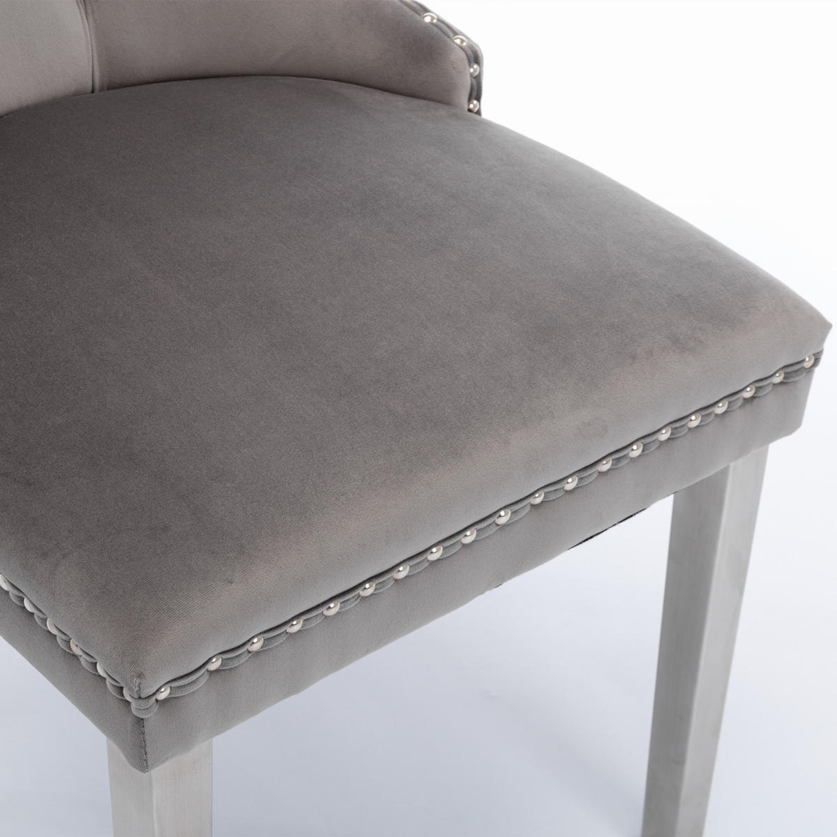 STUHL-SET DE-36289 2 Stück mit verchromten Beinen Grau - Grau, Holz (50/95/65cm) - ComfortXL