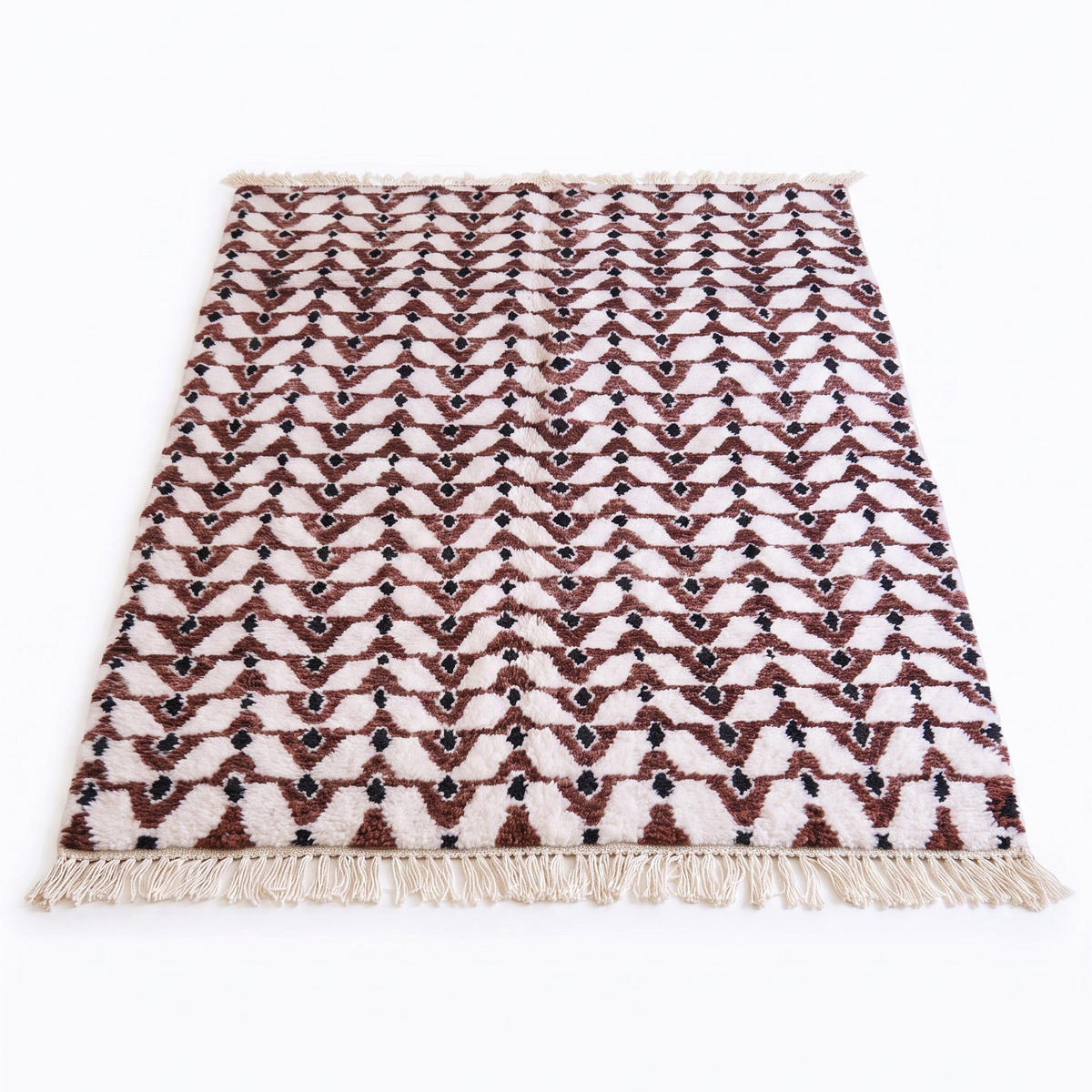 BERBERTEPPICH aus Marokko aus reiner Wolle 200x 300 cm - Beige, Naturmaterialien (200/300cm) - AFK Living