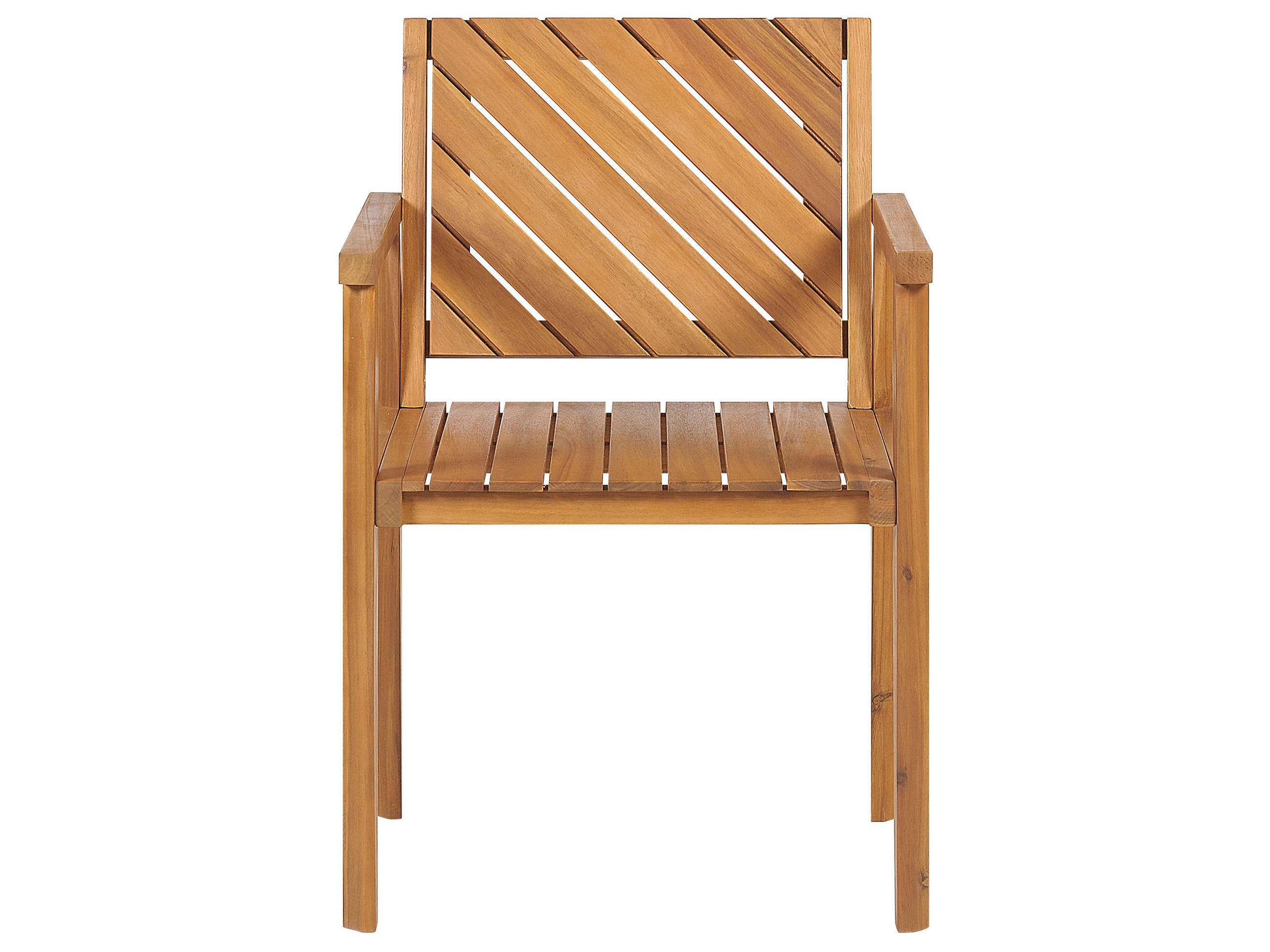 GARTENSTUHL Akazienholz hellbraun Baratti - Hellbraun, Holz (55/82/40cm) - Beliani