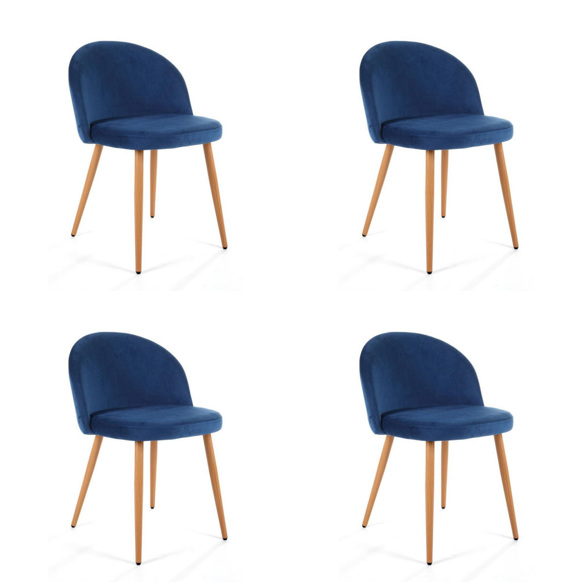 POLSTERSTUHL Blau 50/76/54 - Blau, Textil (50/76/54cm) - RAUMHIRSCH FURNITURE