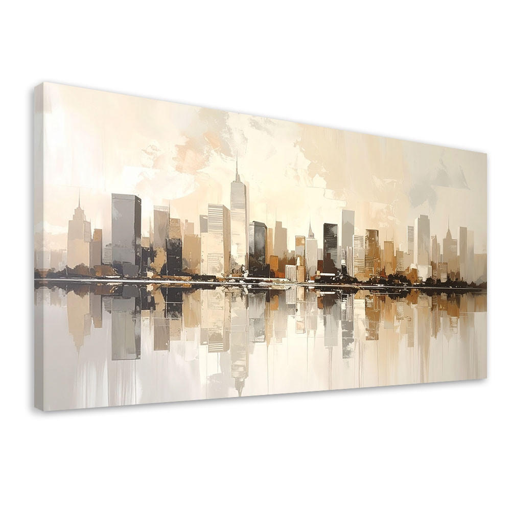 LEINWANDBILD Städte & Architektur 100x50cm - Beige, Textil (100/50cm) - Feeby