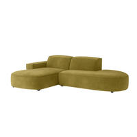 ECKSOFA Cursal Atelier, Stoff Salvador, Olive, Links - Olivgrün, Holz (269/166cm) - Kaiser Möbel