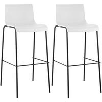 BARHOCKER Hover 2er-Set 100x43x48 cm weiß - Weiß, Kunststoff (43/100/48cm) - furnicato