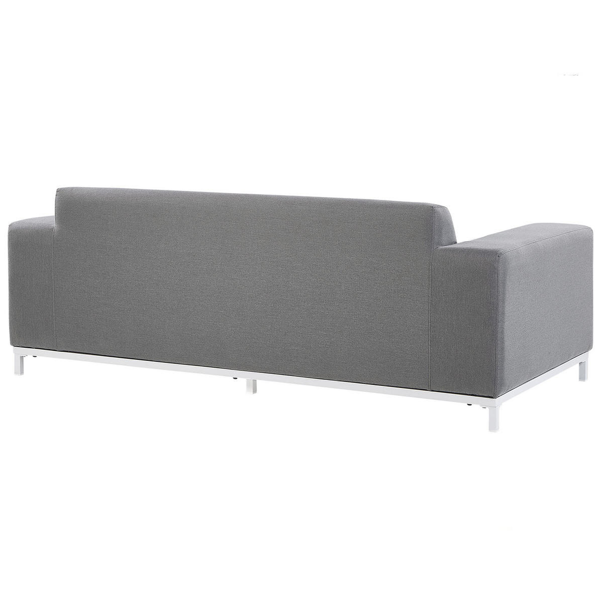 LOUNGE SET 5-Sitzer grau/weißes Gestell Rovigo - Schwarz/Grau, Textil - Beliani