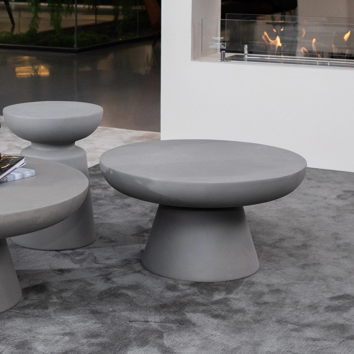 COUCHTISCH KYLIX Klein Betonoptik 66 x 66 x 35 cm - Grau, Naturmaterialien (66/66/35cm) - Elementi