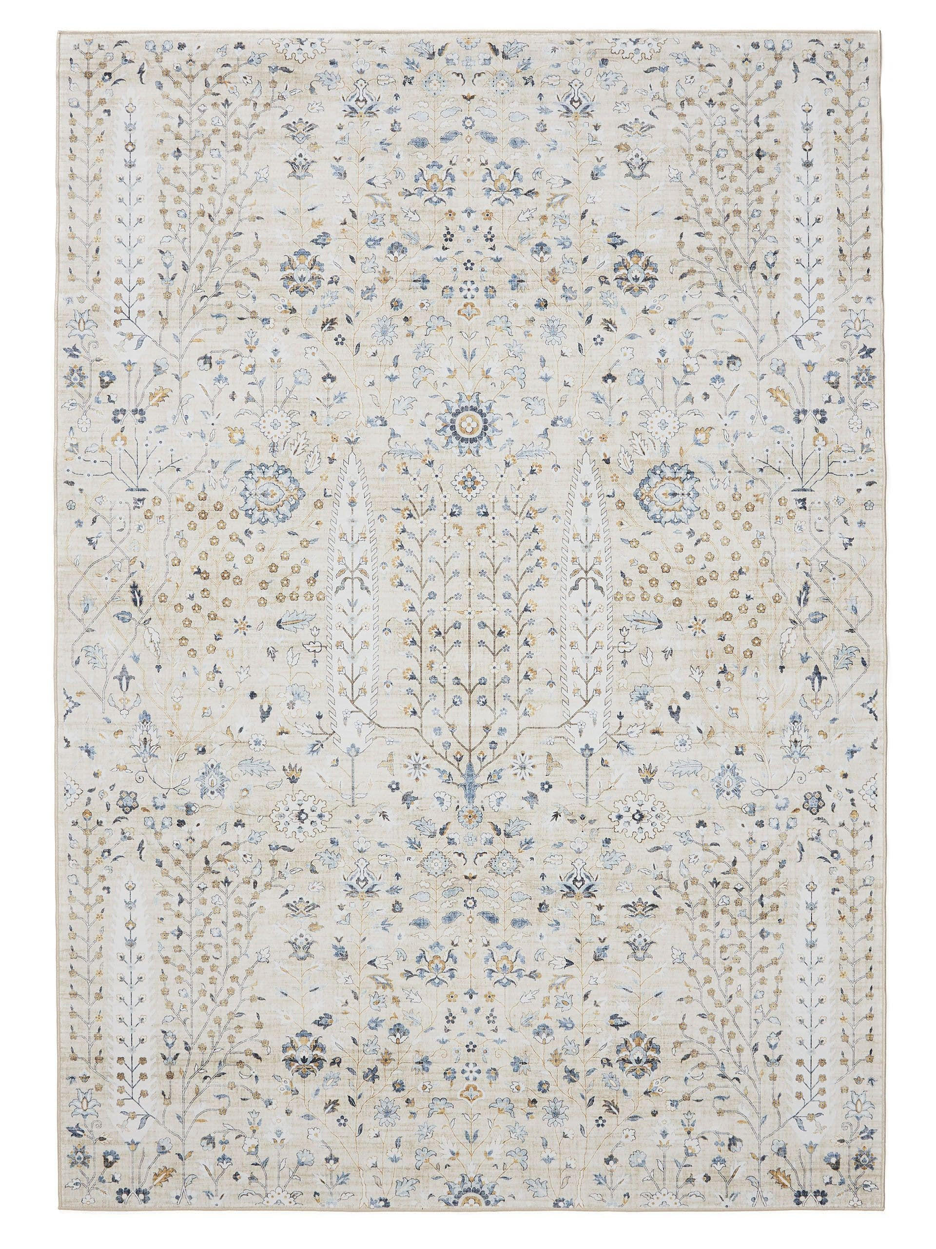 VINTAGE-TEPPICH George waschbar 60x120 cm - Beige, Kunststoff (60/120cm) - benuta
