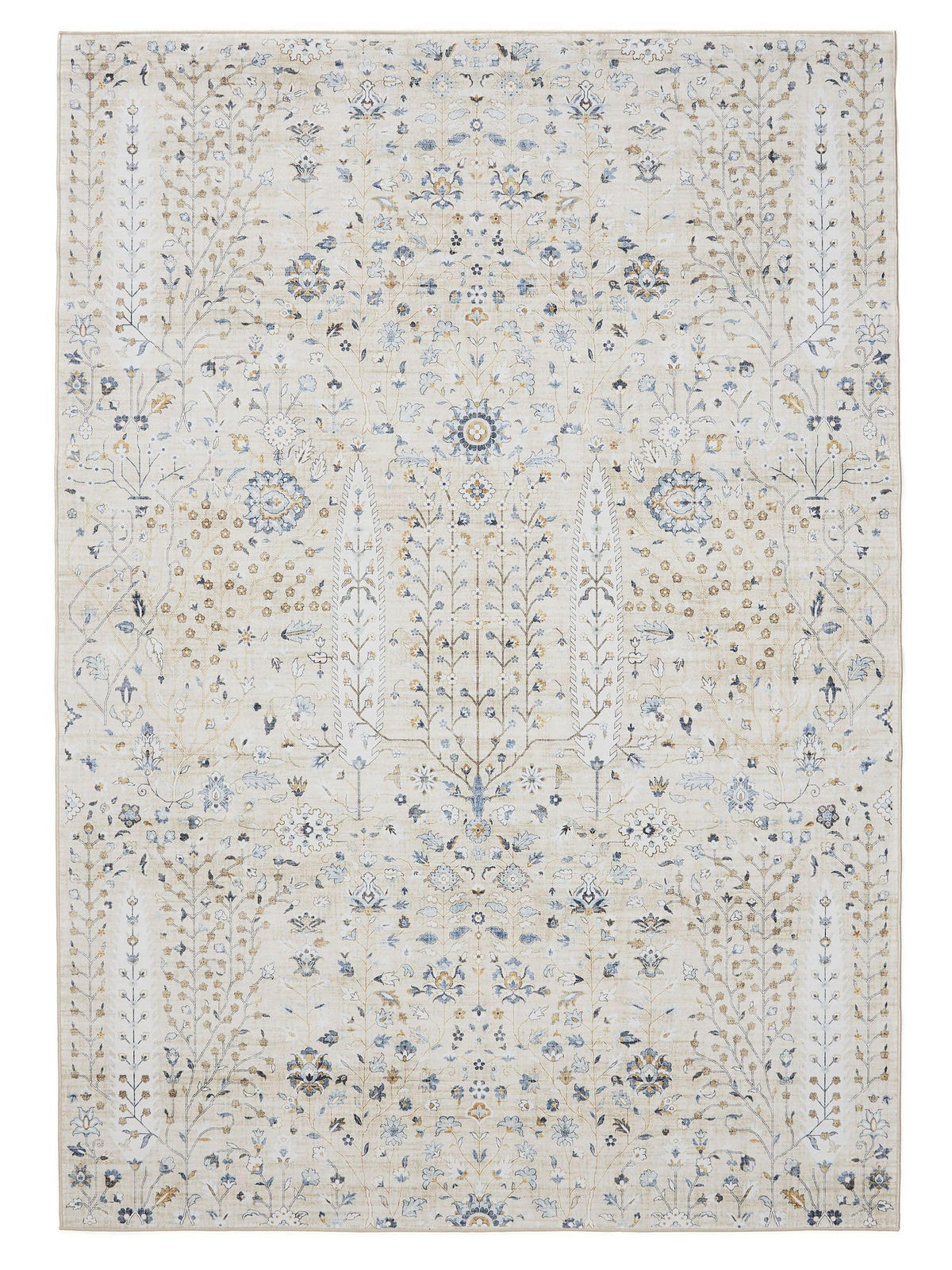 VINTAGE-TEPPICH George waschbar 140x200 cm - Beige, Kunststoff (140/200cm) - benuta