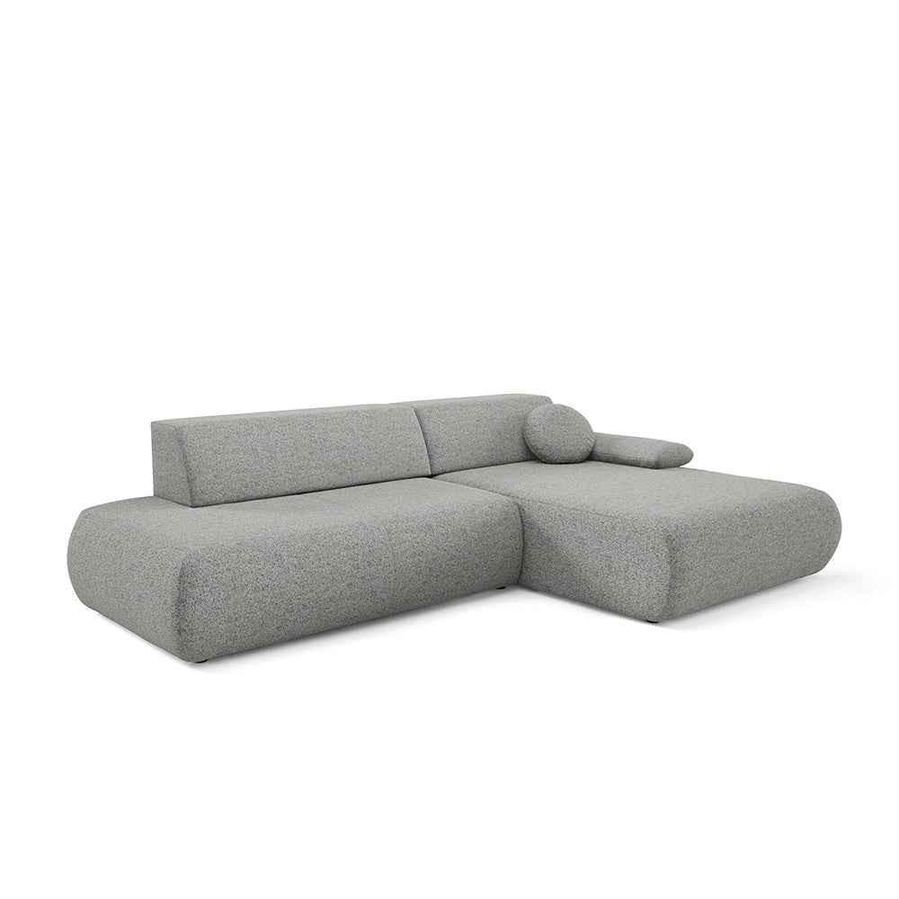Pillovely Ecksofa Grau 286x73x173.5 cm