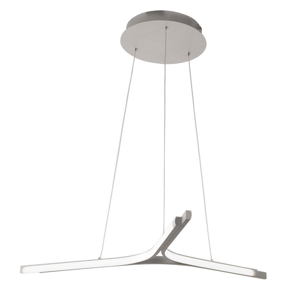 LED HÄNGELAMPE LIRA Weiß Drei-Sternoptik - Weiß, Metall (70/70/200cm)