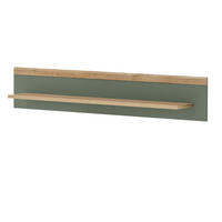 WANDBOARD Salbei, Evoke Eiche, Wandregal 107 cm skandinavisches Design - Eichefarben/Salbeigrün, Holzwerkstoff (107/20/19cm) - Furn.Design
