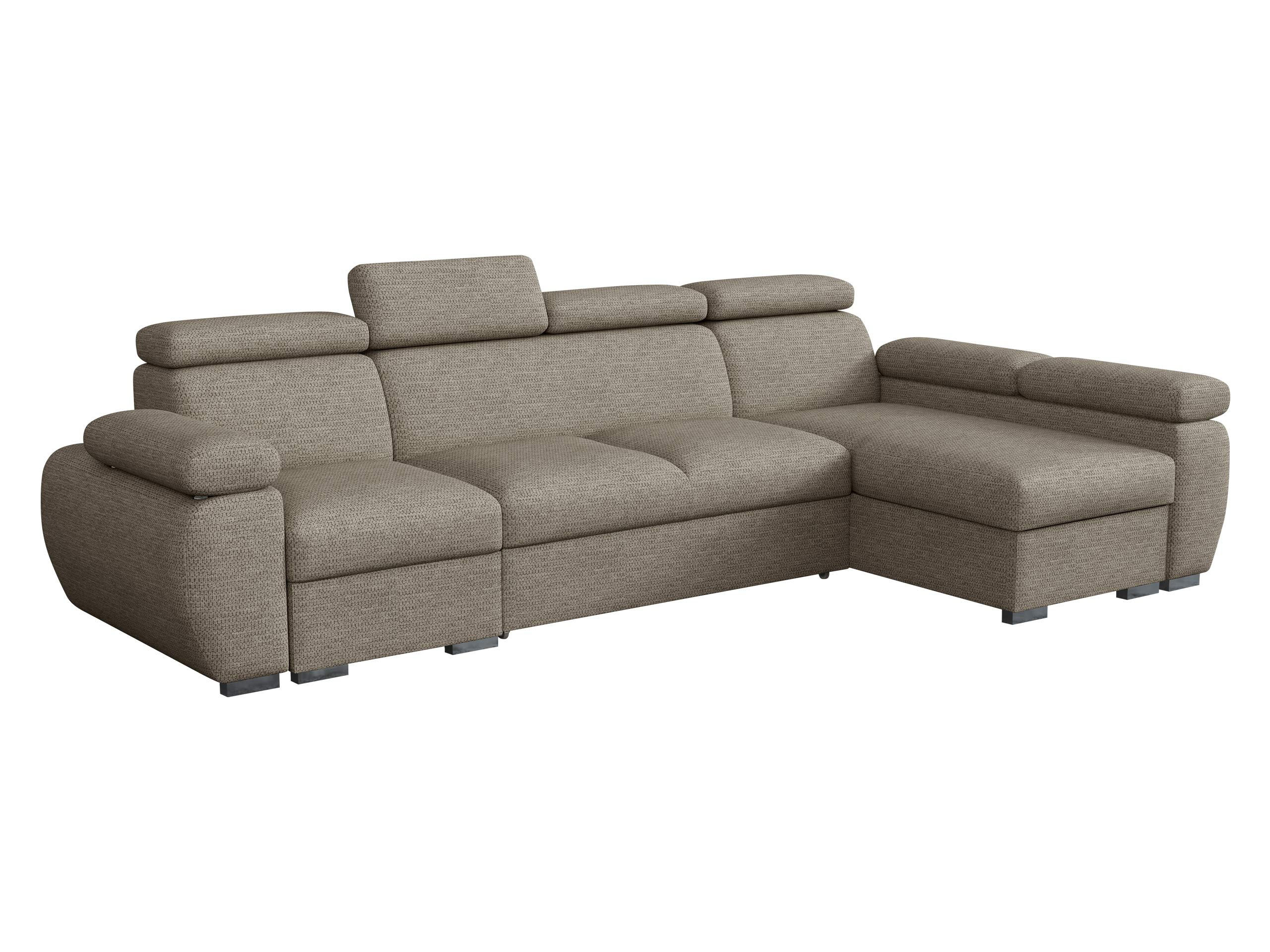ECKSOFA Boston LCP, Seite: Rechts 1P(65)+2R+LCP - Kaschmir/Silberfarben, Holz/Textil (320/170cm) - MIRJAN24
