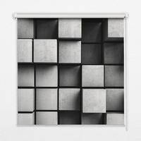 VNÚTORNÁ roleta - okenná roleta - roleta - 100x180 cm - Kamenné kocky - sivá, plast (100/180/0.5cm) - TULUP