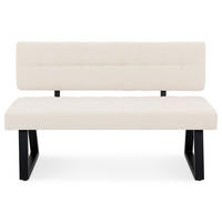 ESSZIMMERBANK KLUPA cremeweiß - Creme, Metall (140/88/60cm) - IDIMEX
