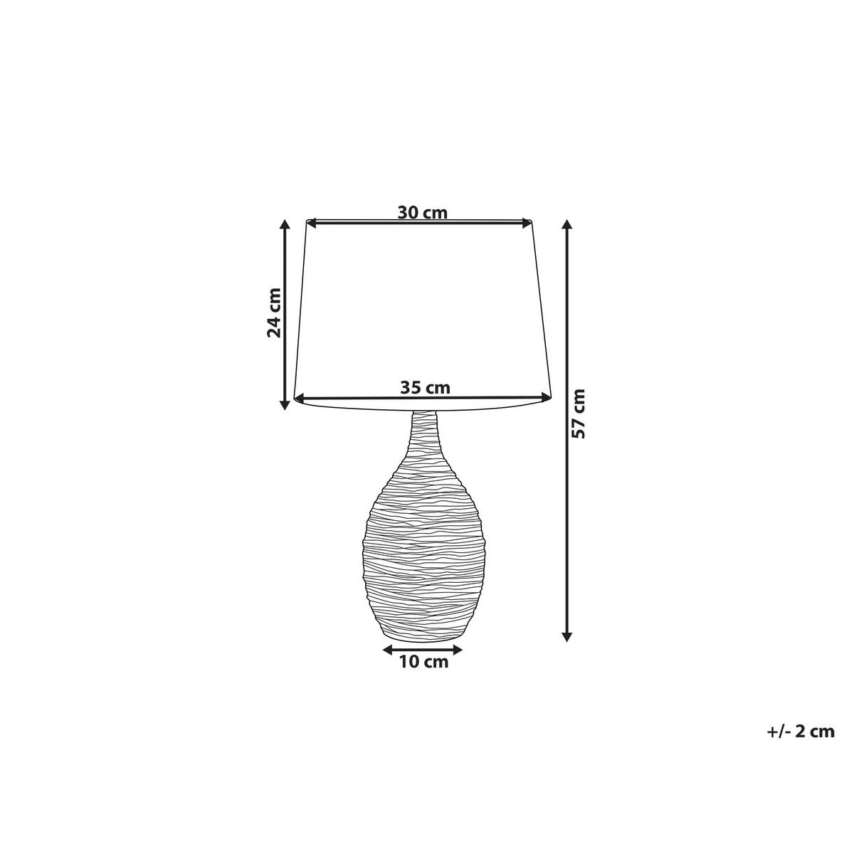 TISCHLAMPE Atsas 35/35/57 cm - Grün, Keramik (35/35/57cm) - Beliani
