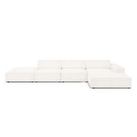 ECKSOFA rechts Jodie aus Boucle beige 5 Sitzplätze - Beige, Textil (166/341cm) - Micadoni