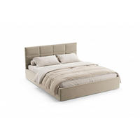 POLSTERBETT Gobi Beige 160x200 cm, mit Bettkasten und gestepptem Kopfteil - Beige, Holzwerkstoff/Textil (160/200cm) - Bettso