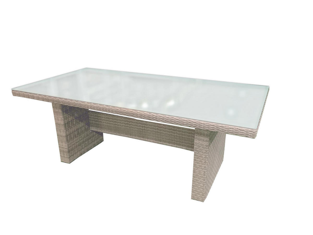 GARTEN-SITZGRUPPE Hanoi 7-teilig Gartenmöbel-Set - Grau, Kunststoff - DELUKE