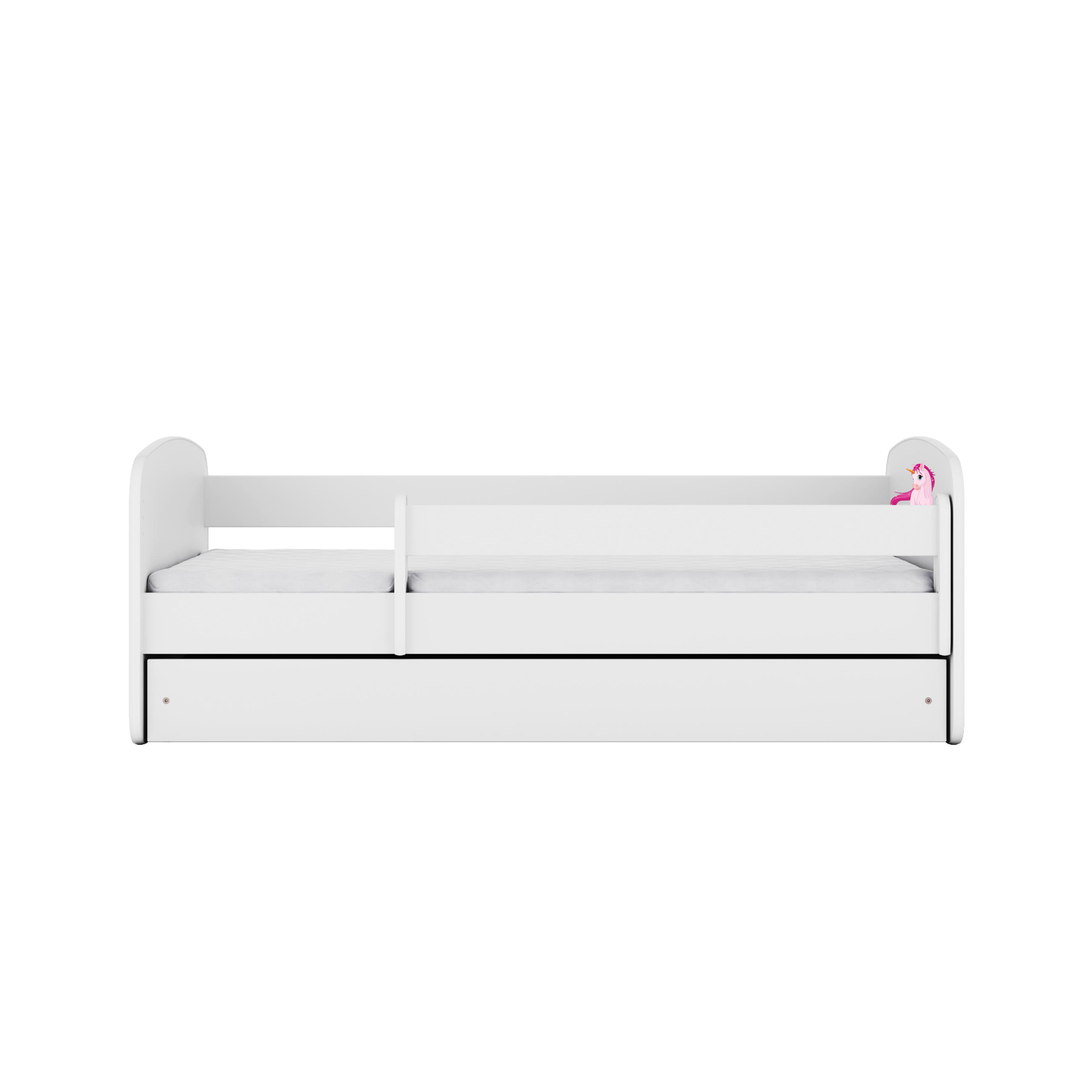 KINDERBETT Einhorn mit Schublade 160/80 90/61/164 - Weiß, Holzwerkstoff (80/160cm) - RAUMHIRSCH FURNITURE