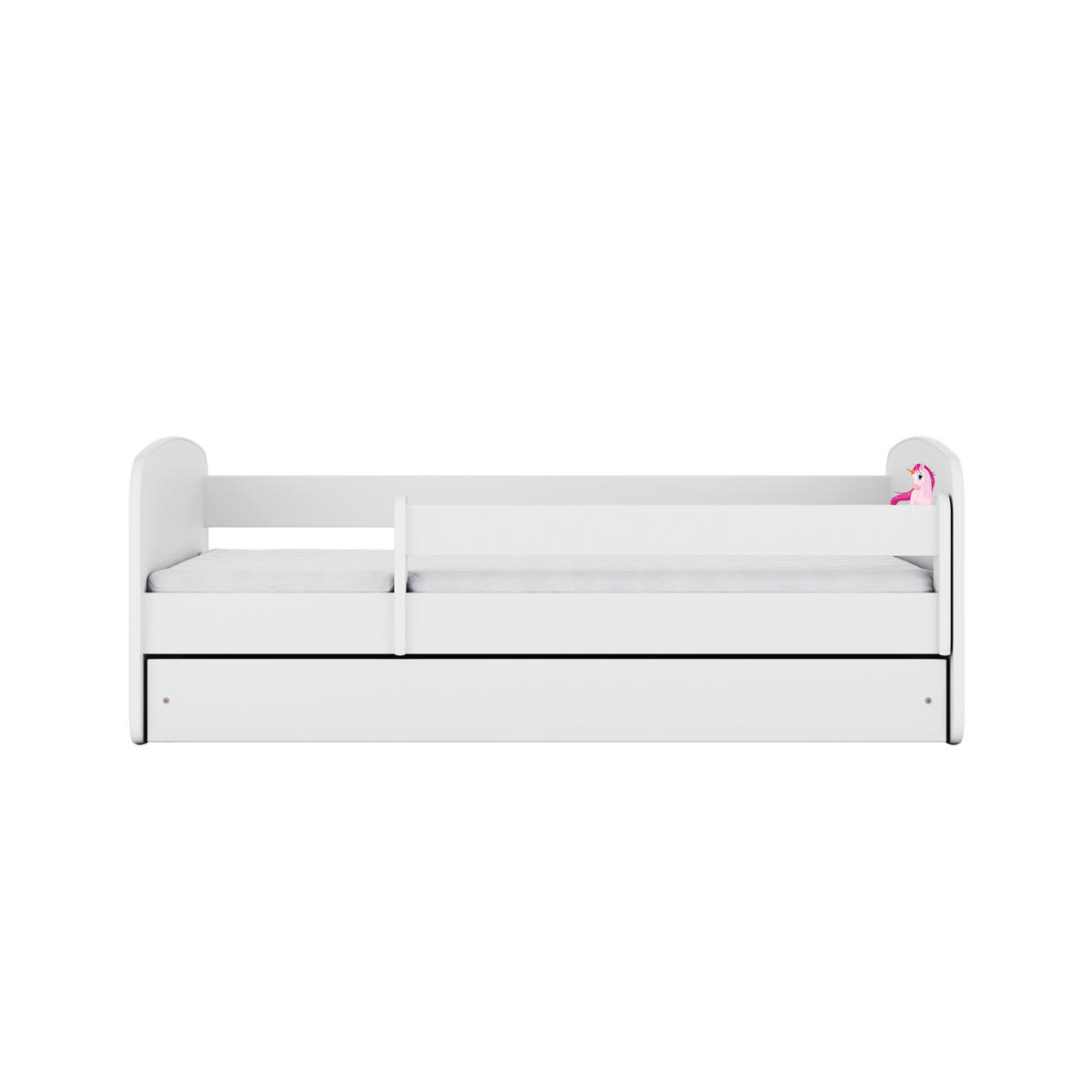 KINDERBETT Einhorn mit Schublade und Matratze 160/80 - Weiß, Holzwerkstoff (80/160cm) - RAUMHIRSCH FURNITURE