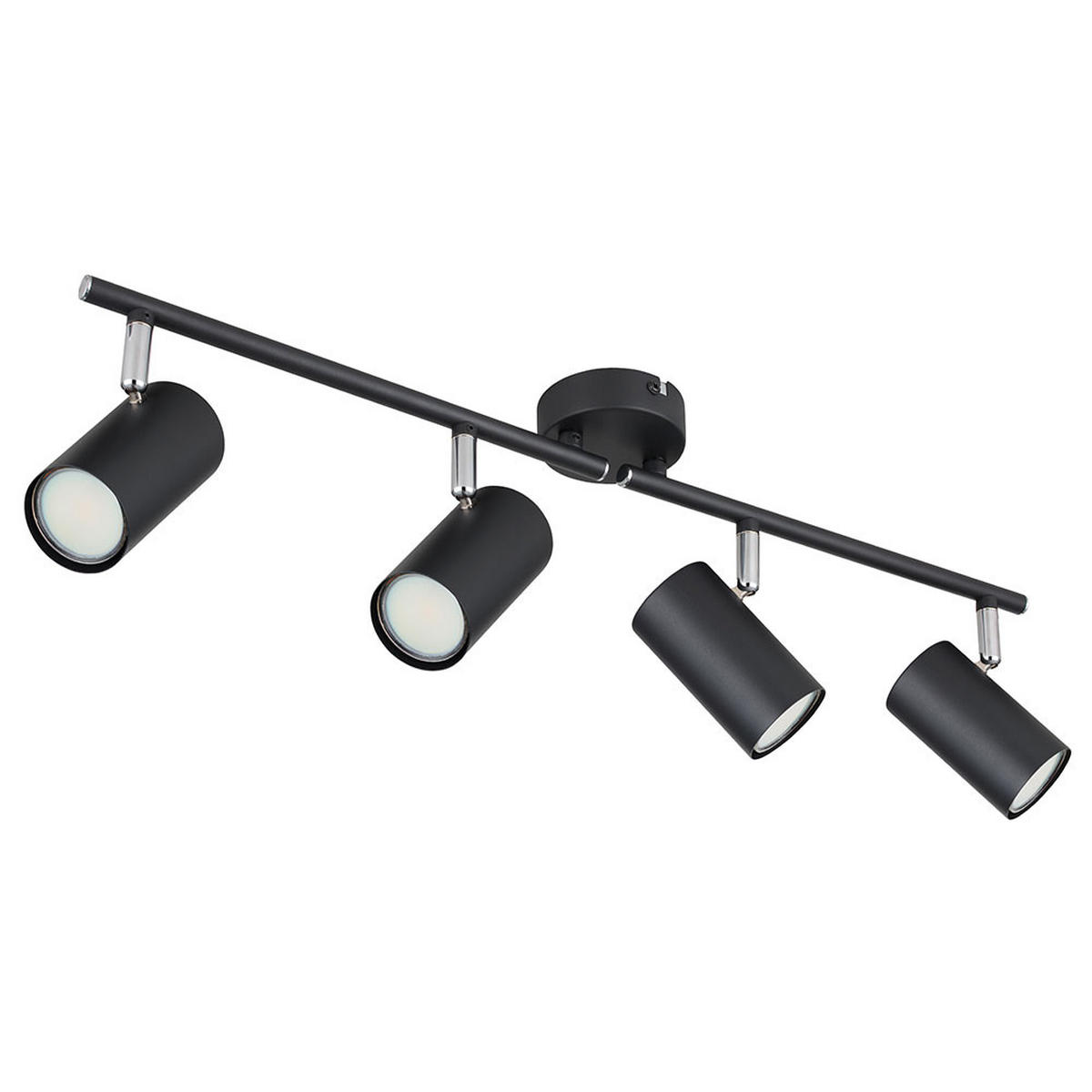 DECKENLEUCHTE Metall Schwarz Matt - Schwarz, Metall (60/8/14.5cm) - Globo Lighting