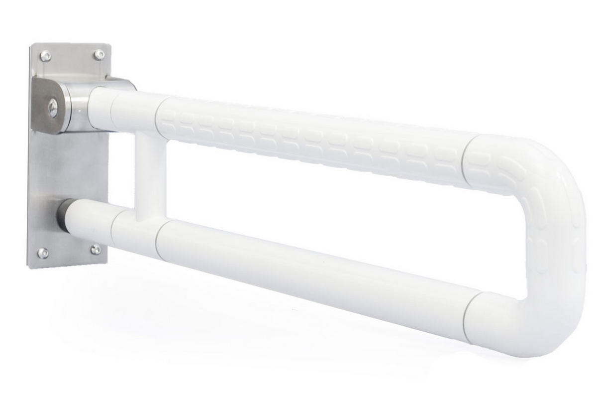 WC-HALTEGRIFF 60x20 cm Weiß - Weiß, Metall (20/3.5/60cm) - eyepower