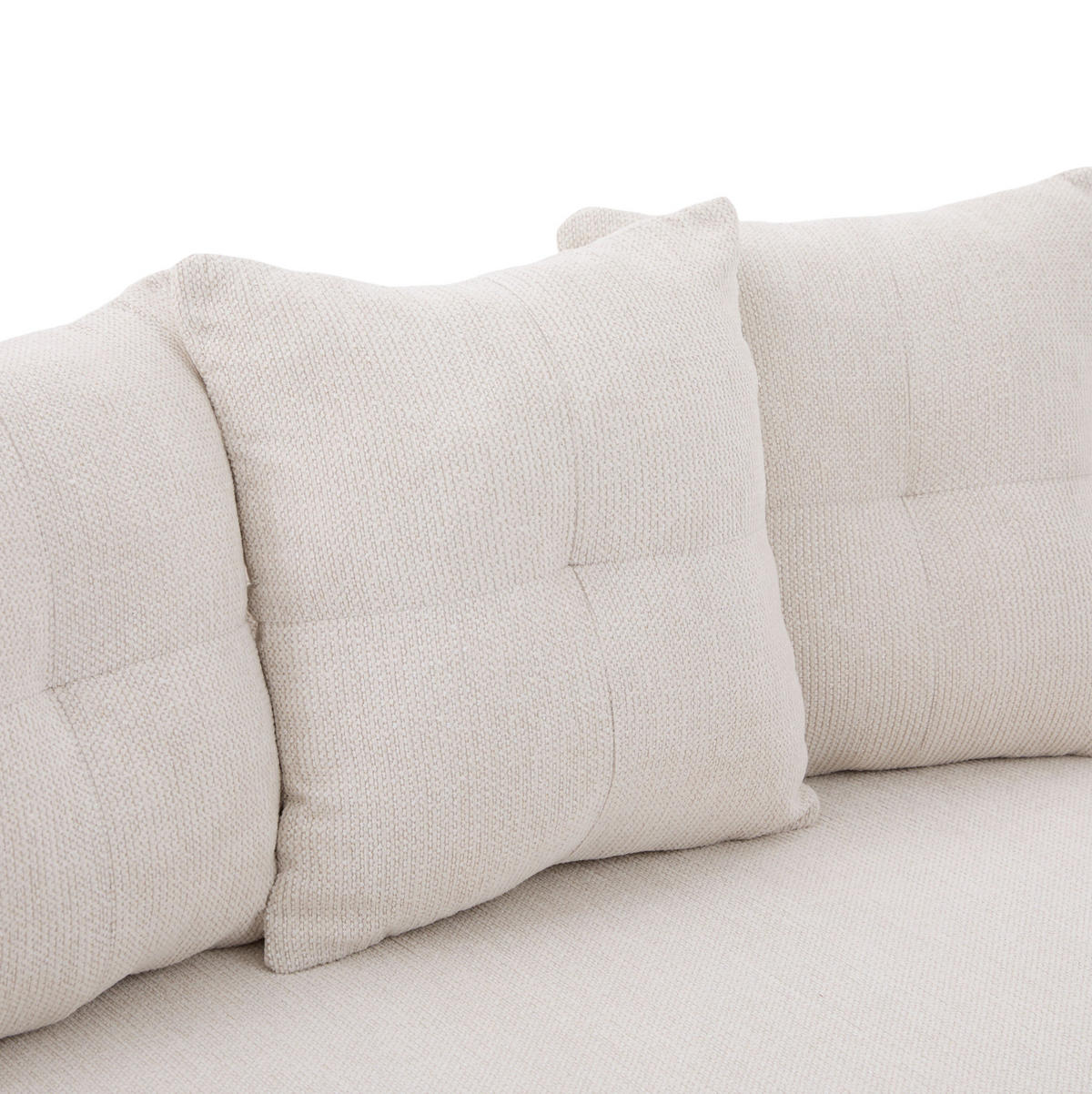 SOFA 2-Sitzer in Beige Chenille 164 x 92 x 60 cm - Beige, Holzwerkstoff (164/60/92cm) - Meubliv