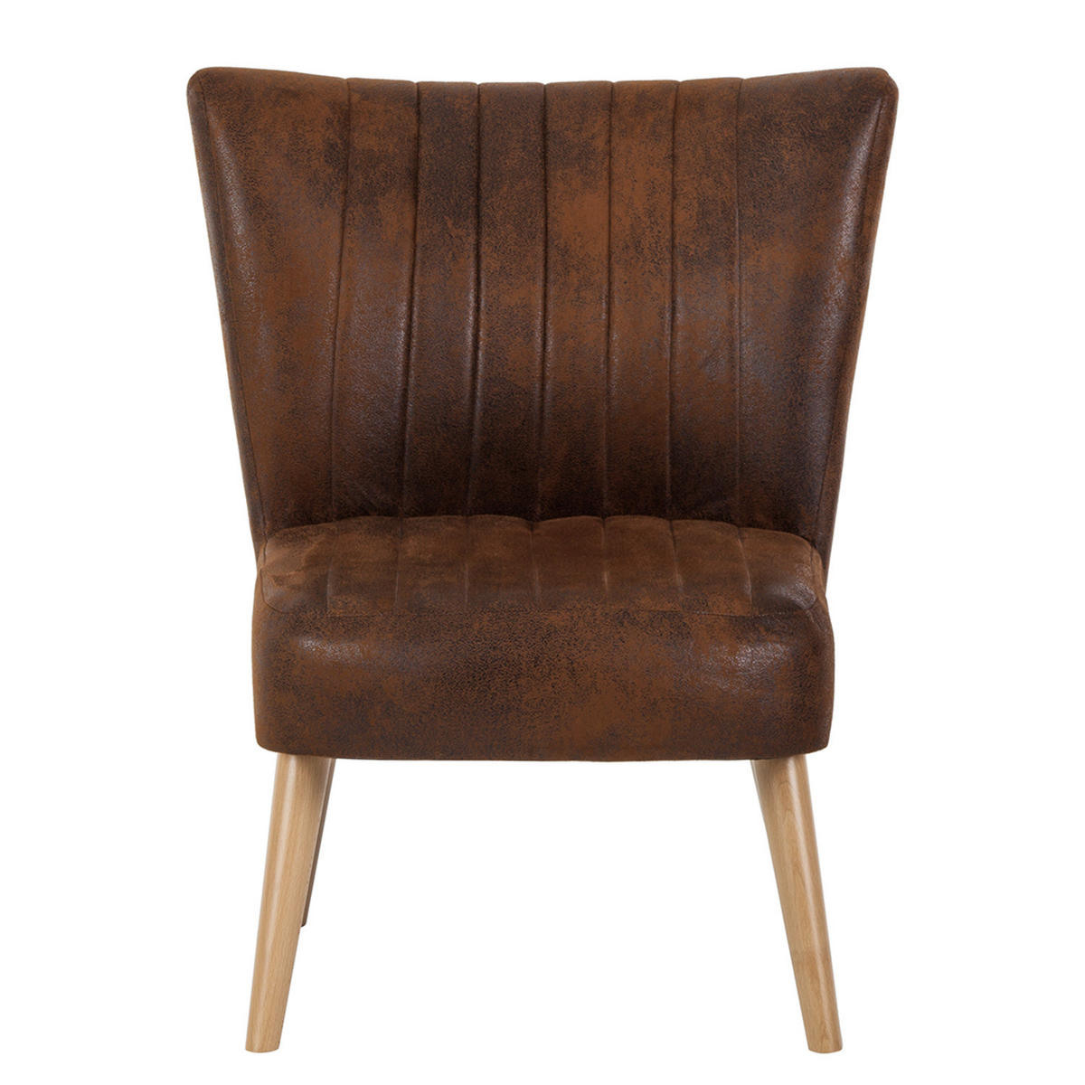 SESSEL - Antiklederlook - Braun - Braun, Textil (68/80/71cm) - home24