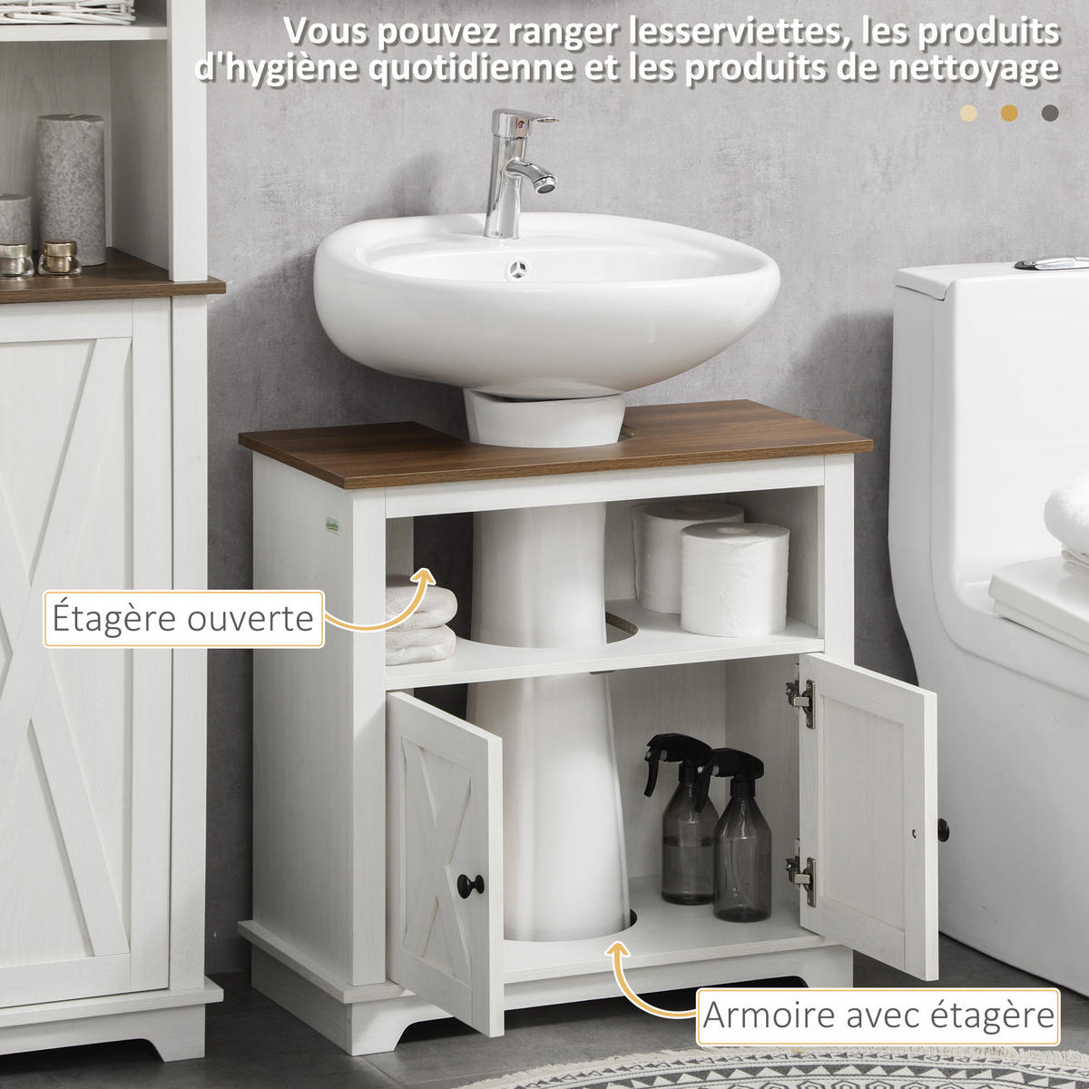 HÄNGESCHRANK Weiß 1 Stück - Weiß, Kunststoff (60/60/30cm) - GiPP