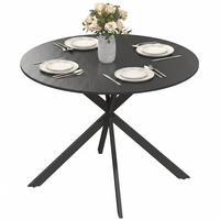 ESSTISCH Schwarz 100/100/75 cm - Schwarz, Metall (100/100/75cm) - PANGIVO