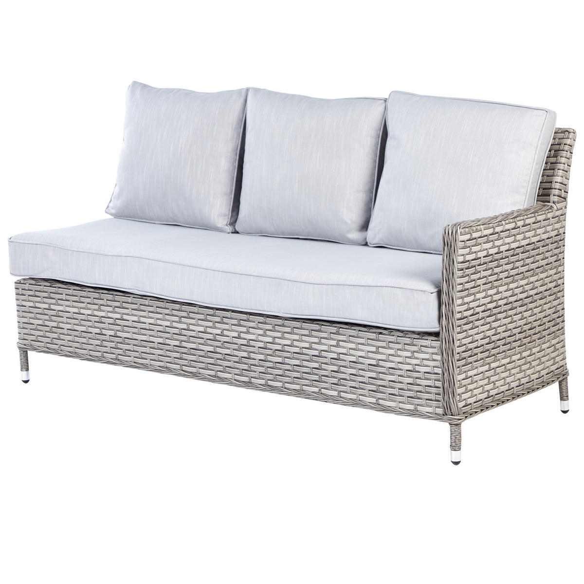 LOUNGE SET 9-Sitzer PE Rattan hellgrau Lacona - Taupe, Kunststoff - Beliani