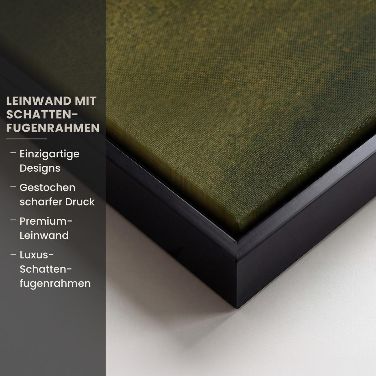 LEINWAND Bilder mit Rahmen - Japandi - Abstrakt - Grün - 140x90 - Salbeigrün, Textil (140/90cm) - MuchoWow