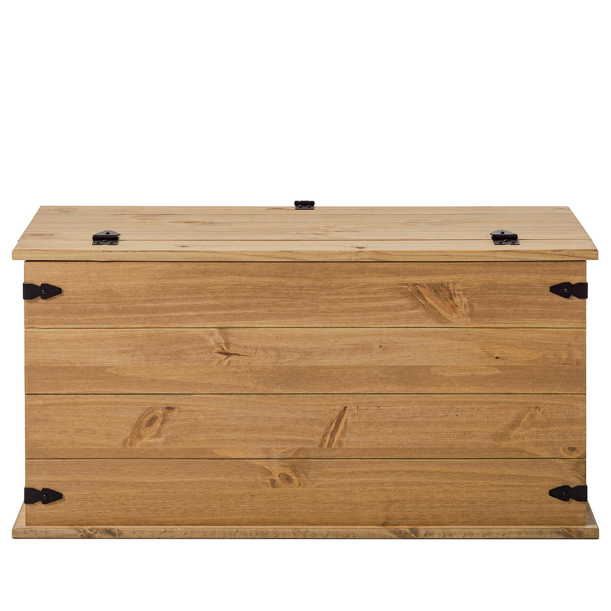 MASSIVHOLZTRUHE - Kiefer massiv - Kieferfarben, Holz (91/47/50cm) - home24