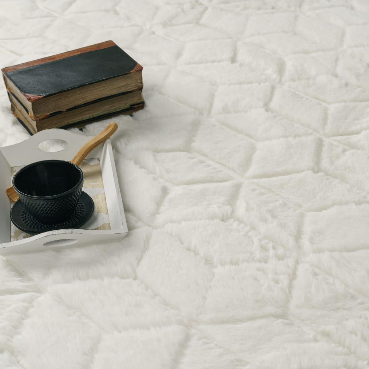 HOCHFLORTEPPICH Skandinavisch Creme 120 x 160 cm - Creme, Kunststoff (120/160cm) - TT Home
