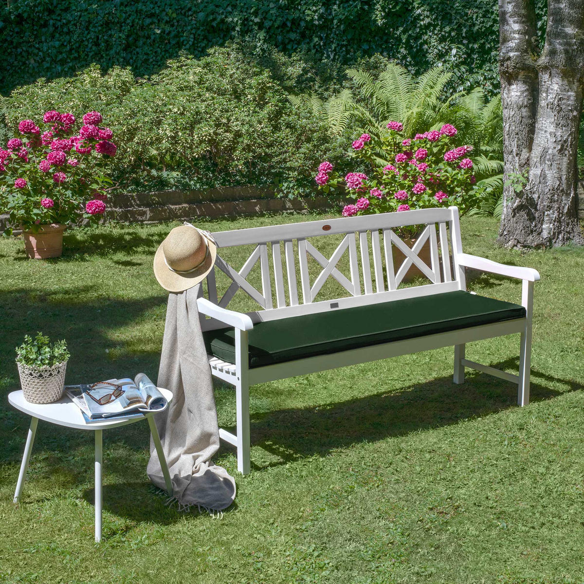BANKAUFLAGE Loft BK 150/48/5 cm Dunkelgrün - Dunkelgrün, Textil (48/5/150cm) - Beautissu 