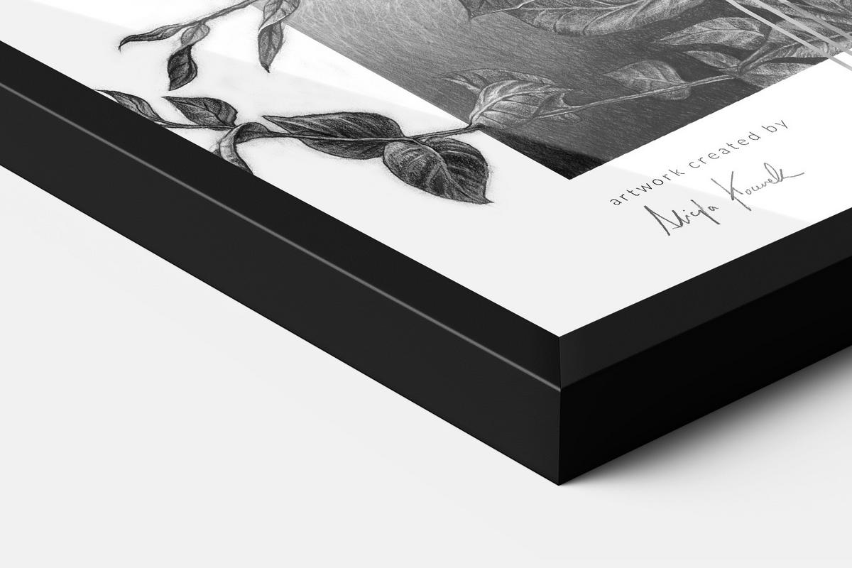 BILDERRAHMEN - Schwarz, Kunststoff (70/100/1.5cm) - Wallfluent