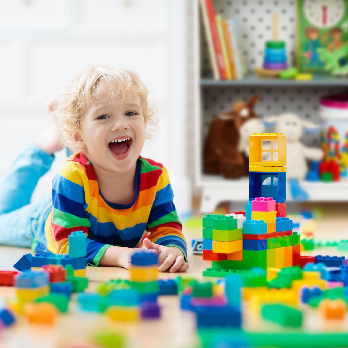KINDERREGAL - Weiß, Holzwerkstoff (60/90/30cm) - Relaxdays