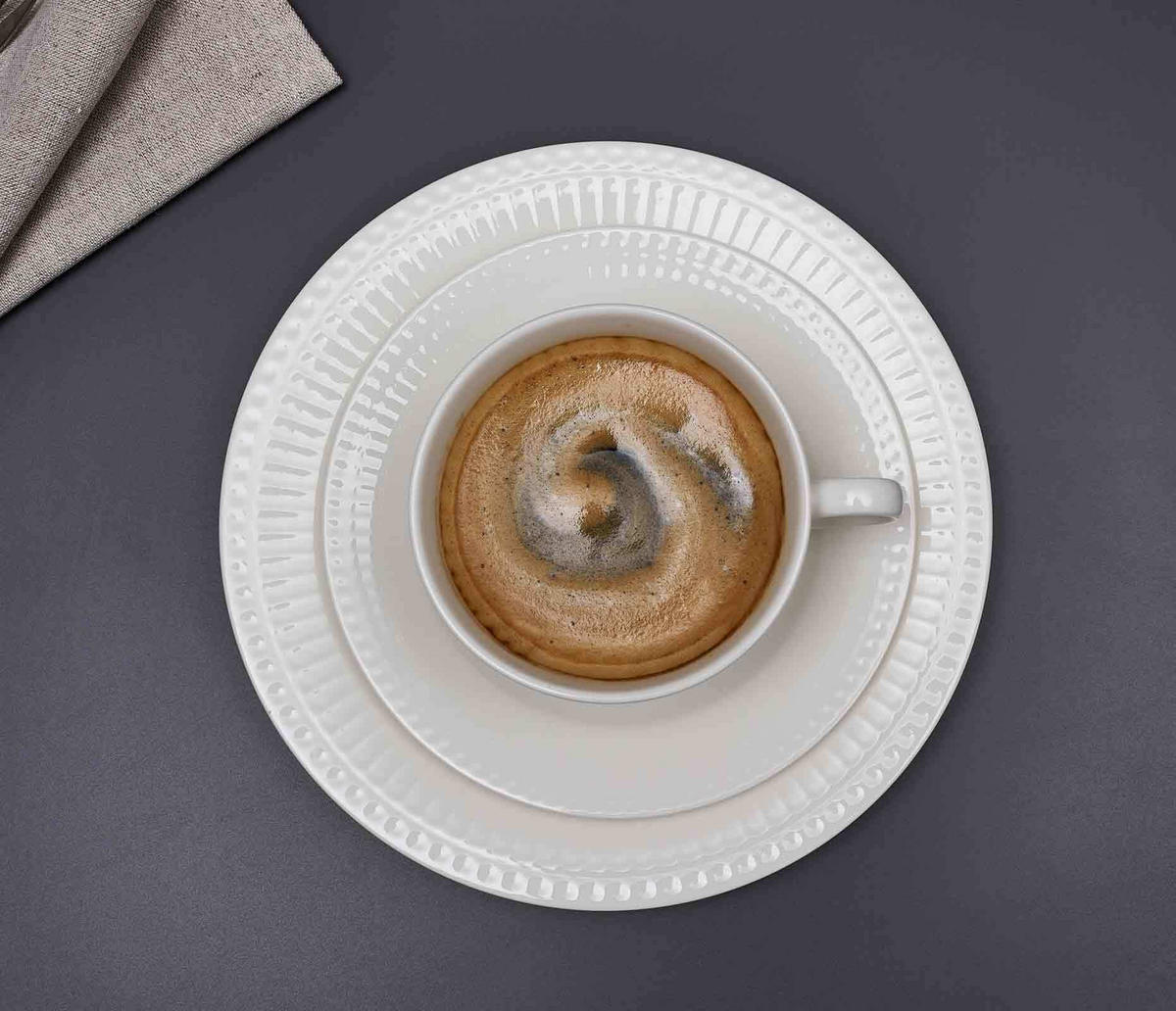 KAFFEEUNTERTASSEN Sofia weiß ø 15,5 cm 6er Set - Weiß, Keramik (15.5cm) - Ritzenhoff Breker