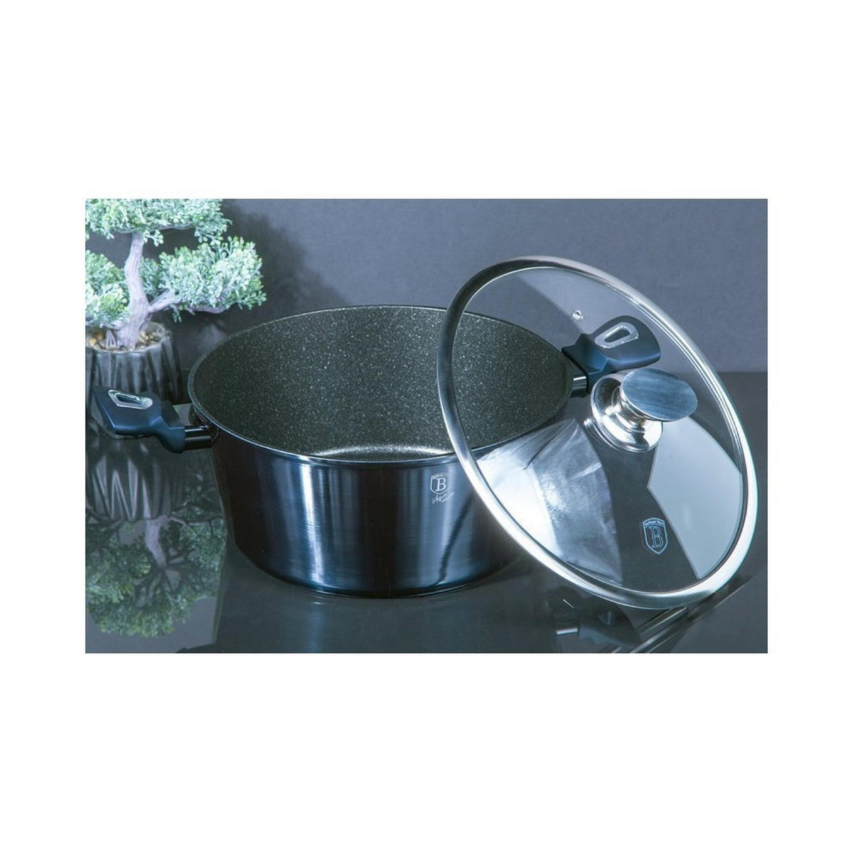 TOPF Türkis 20/20/10.4 cm BH1878 - Türkis, Metall (20cm) - Berlinger Haus