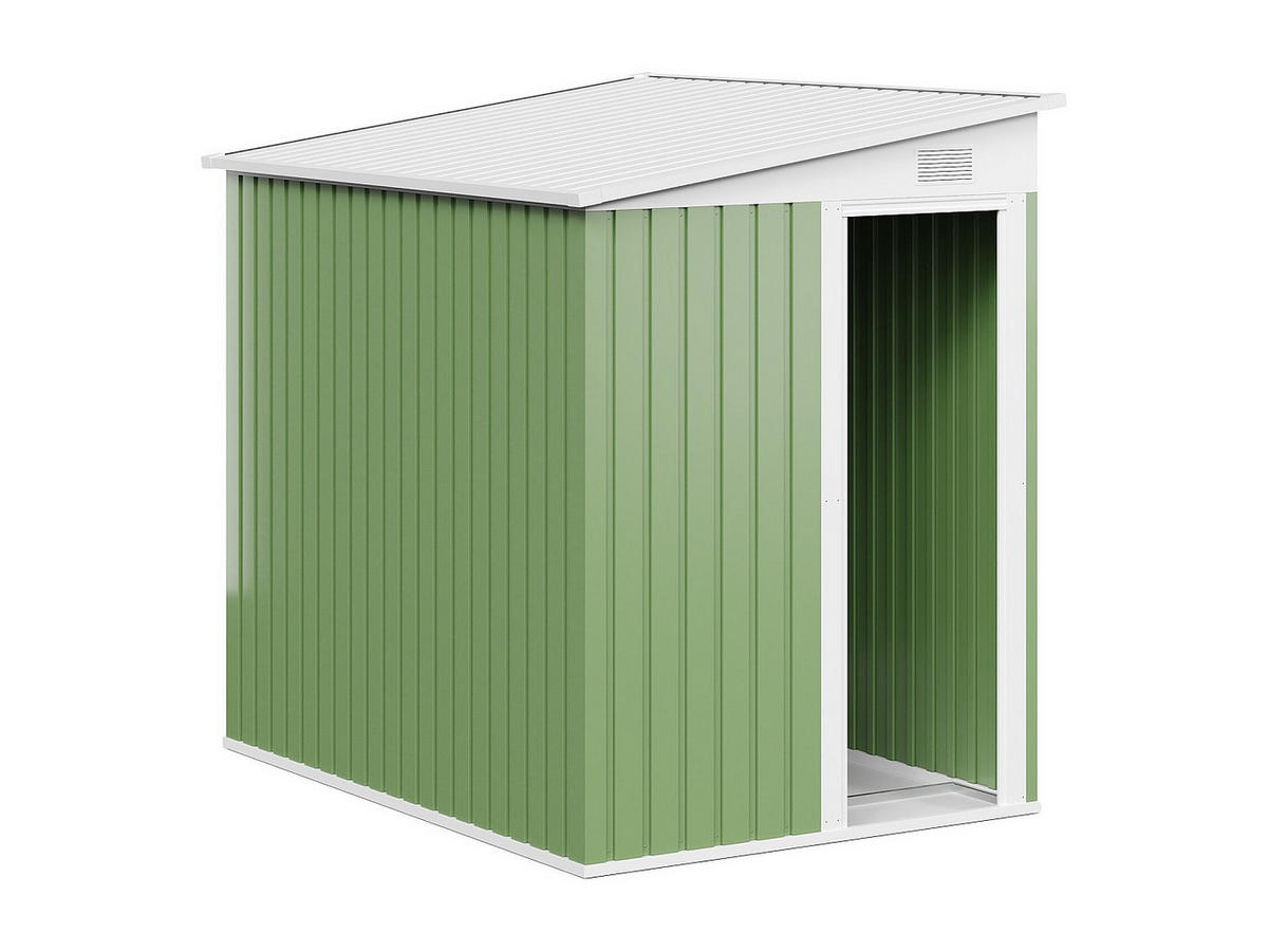 SCHREBERGARTENHAUS - 141 cm x 195 cm - metall - mandelgrün Daxton - Grün, Metall (141/170/195cm) - Vente-Unique