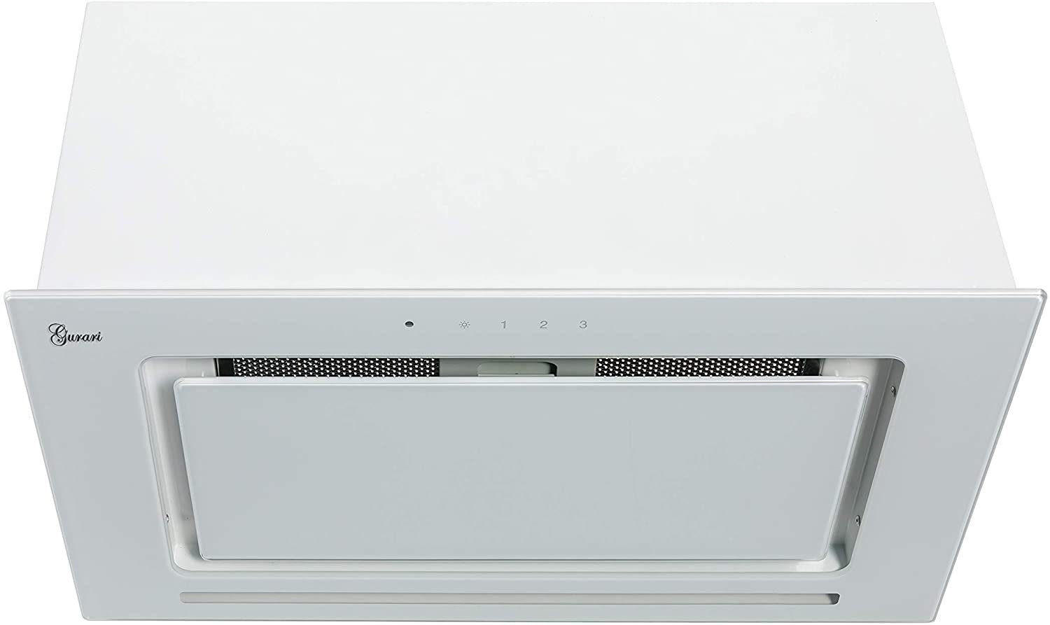 DUNSTABZUGSHAUBE GCH E 217 WH 70 PRIME +Umluftset, 70 cm Weiß Glas - Weiß, Glas/Metall (70/29.5/23.5cm) - Gurari