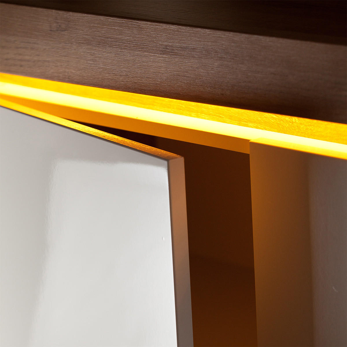 SIDEBOARD Teo Weiß und Holz - Weiß, Holzwerkstoff (158/82/43cm) - Petits-meubles