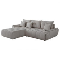 ECKSOFA ARO mit Schlaffunktion und Bettkasten Grau - Grau, Holzwerkstoff/Kunststoff (280/190cm) - Idohome