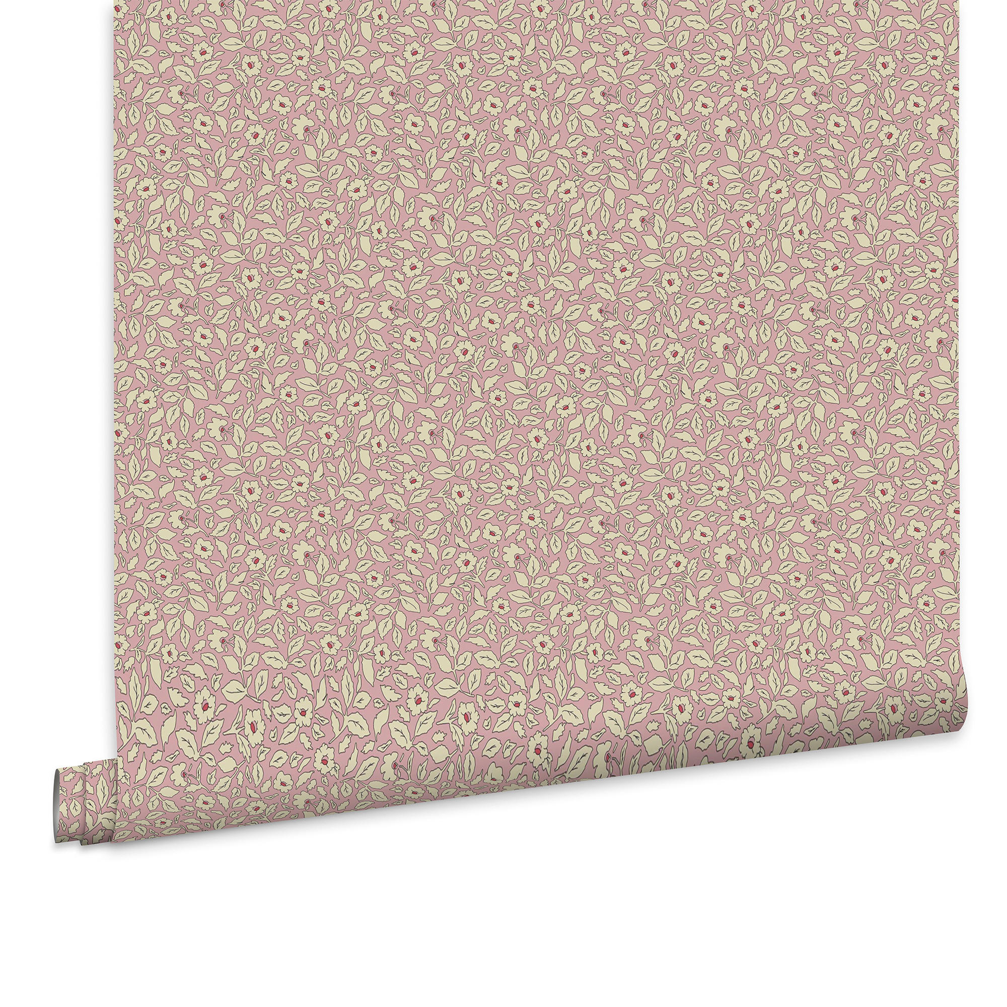 VLIESTAPETE Ditsy Blumig 1000x52cm - Pink/Altrosa, Papier/Kunststoff (52/1000cm) - Joules