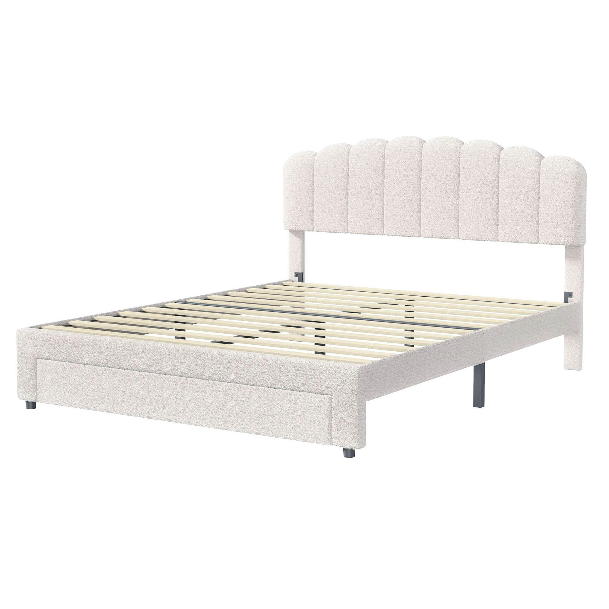Casiva Polsterbett Beige 160x200 cm