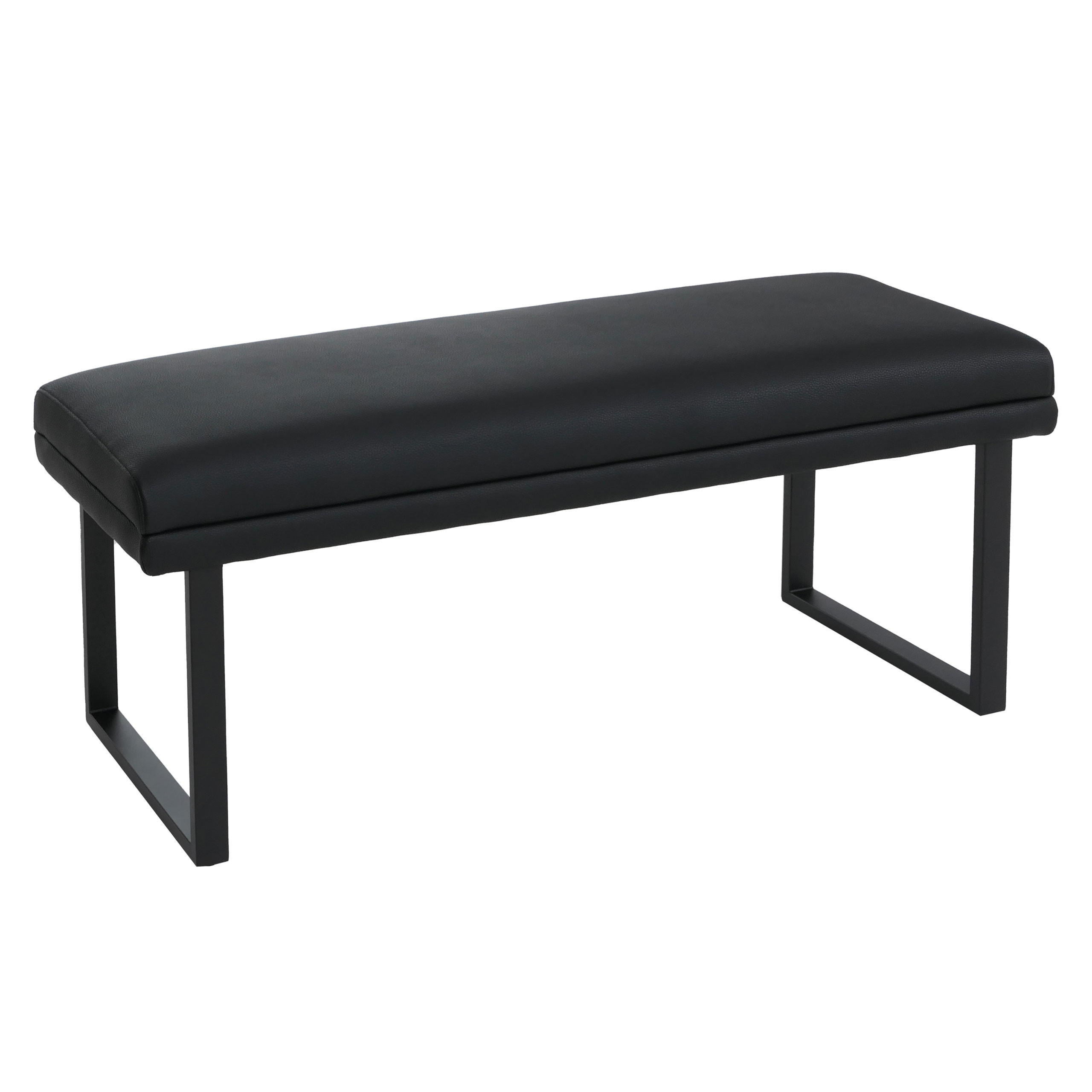 SITZBANK Schwarz - Schwarz, Kunststoff (120/50/43cm) - MCW