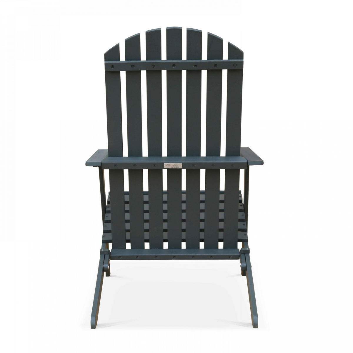 RELAXSESSEL, Grau - Grau, Holz (84/95/59cm) - Oviala