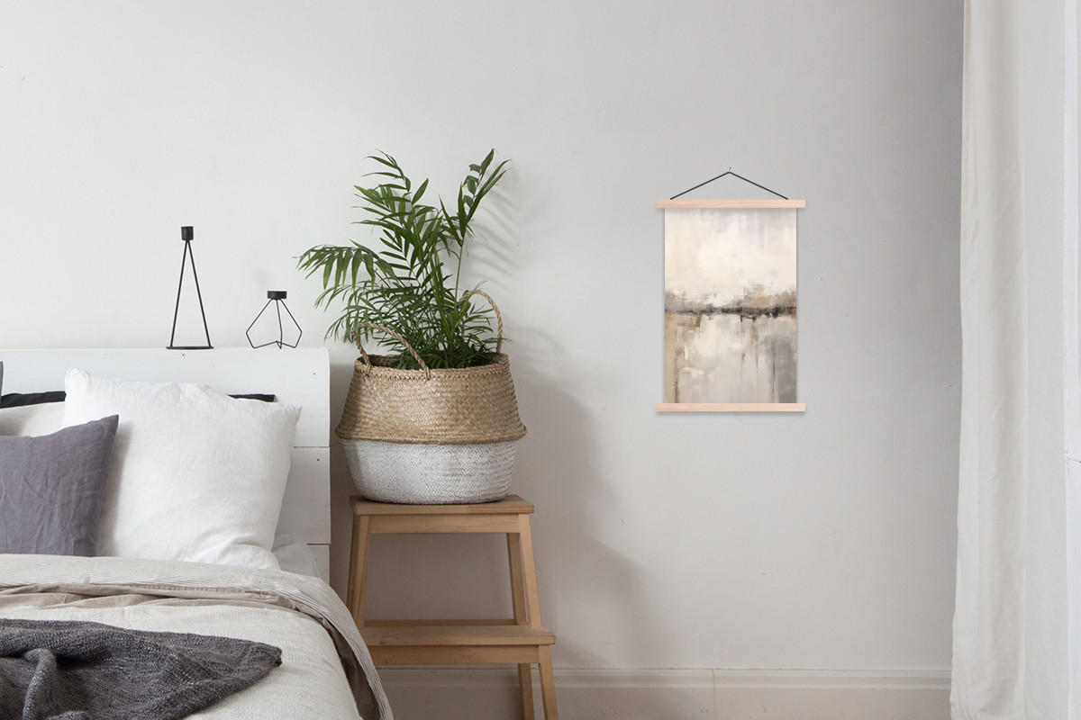 POSTER Moderne Kunst - Abstrakt - Beige 40x60 cm - Beige, Textil (40/60/0.15cm) - MuchoWow